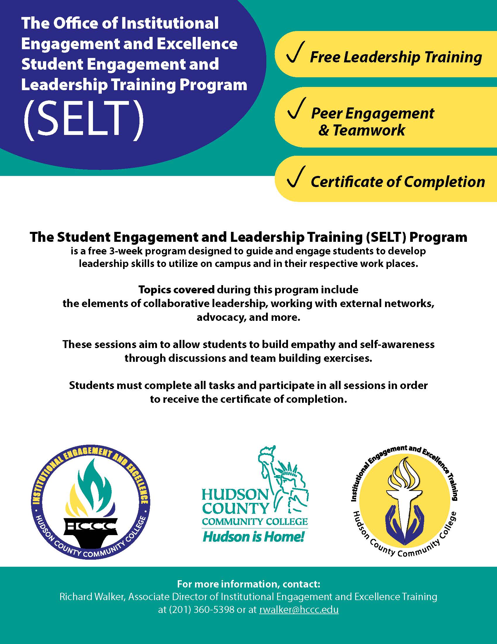The Student Engagement and Leadership Training (SELT) Program