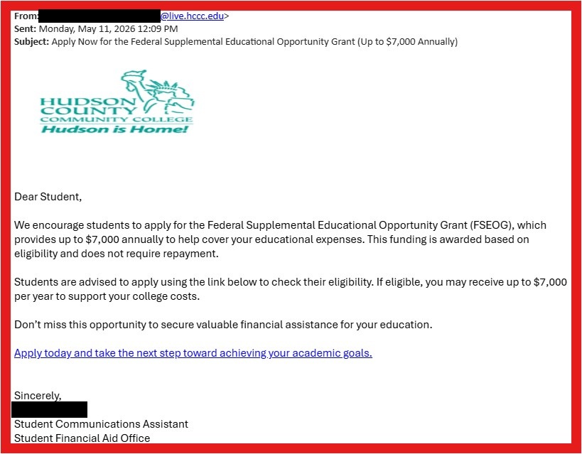 ITS Warning: Apply Now for the Federal Supplemental Educational Opportunity Grant (Up to $7,000 Annually)