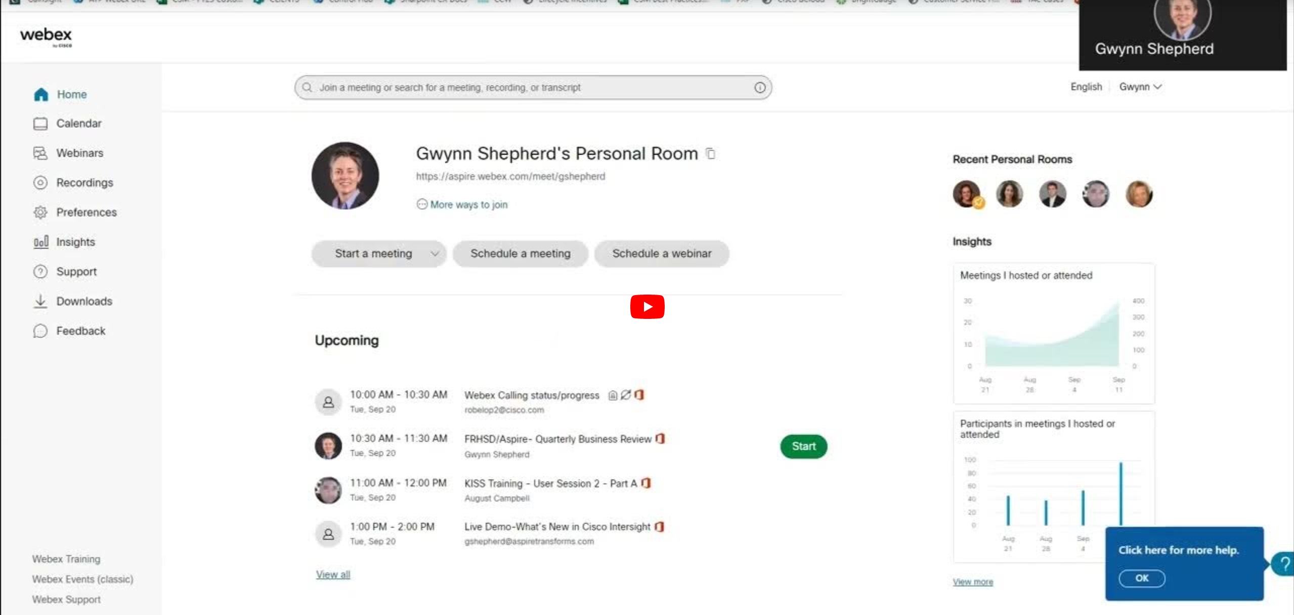 WebEx Meeting Recording: Syncing the Stage