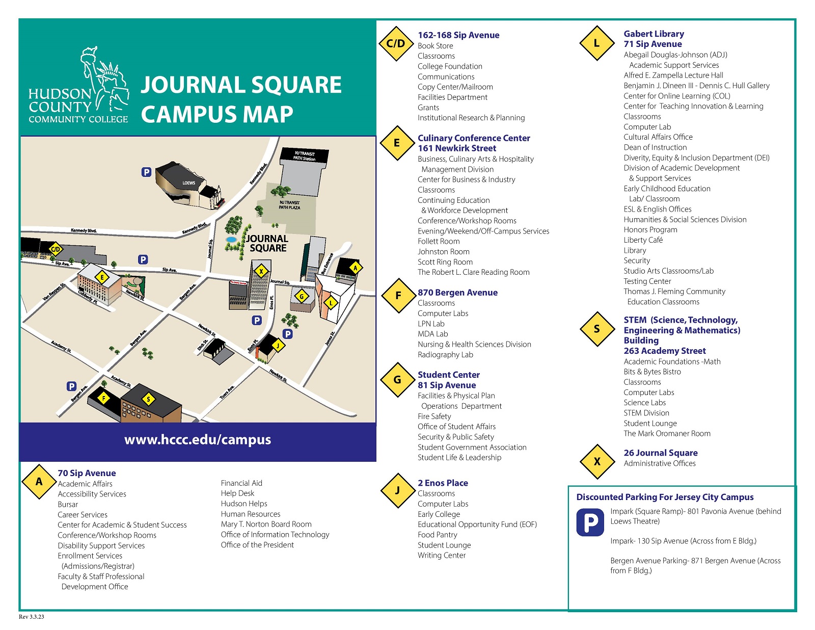 Journal Square Campus Map