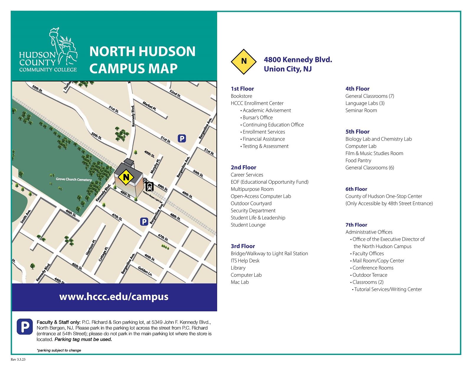 North Hudson Campus Map