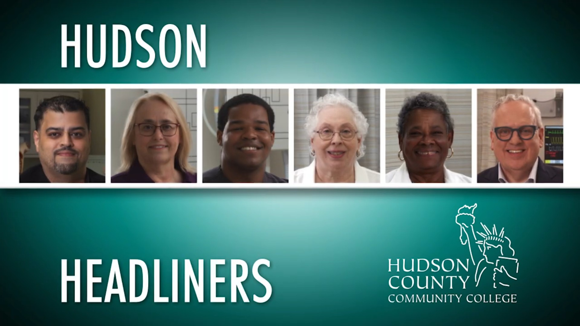 "Video titled 'Hudson Headliners - School of Nursing - October 2025', highlighting community support and initiatives at Hudson County Community College.