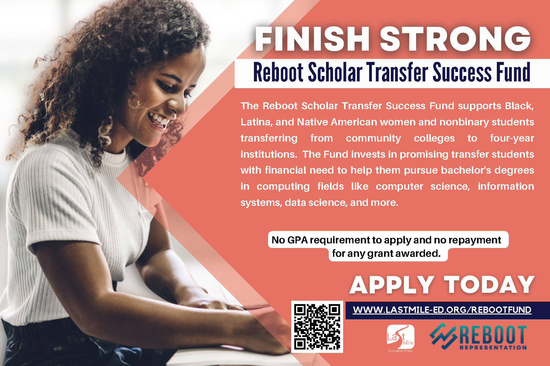 Reboot Scholar Transfer Success Fund Flyer